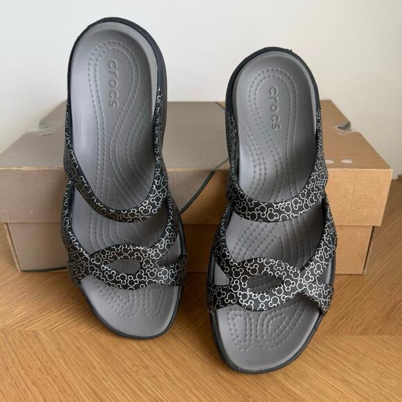 Crocs Shoes - Crocs Meleen Twist ‘Mickey Mouse’ Women Slip On Sandals- SZ 7